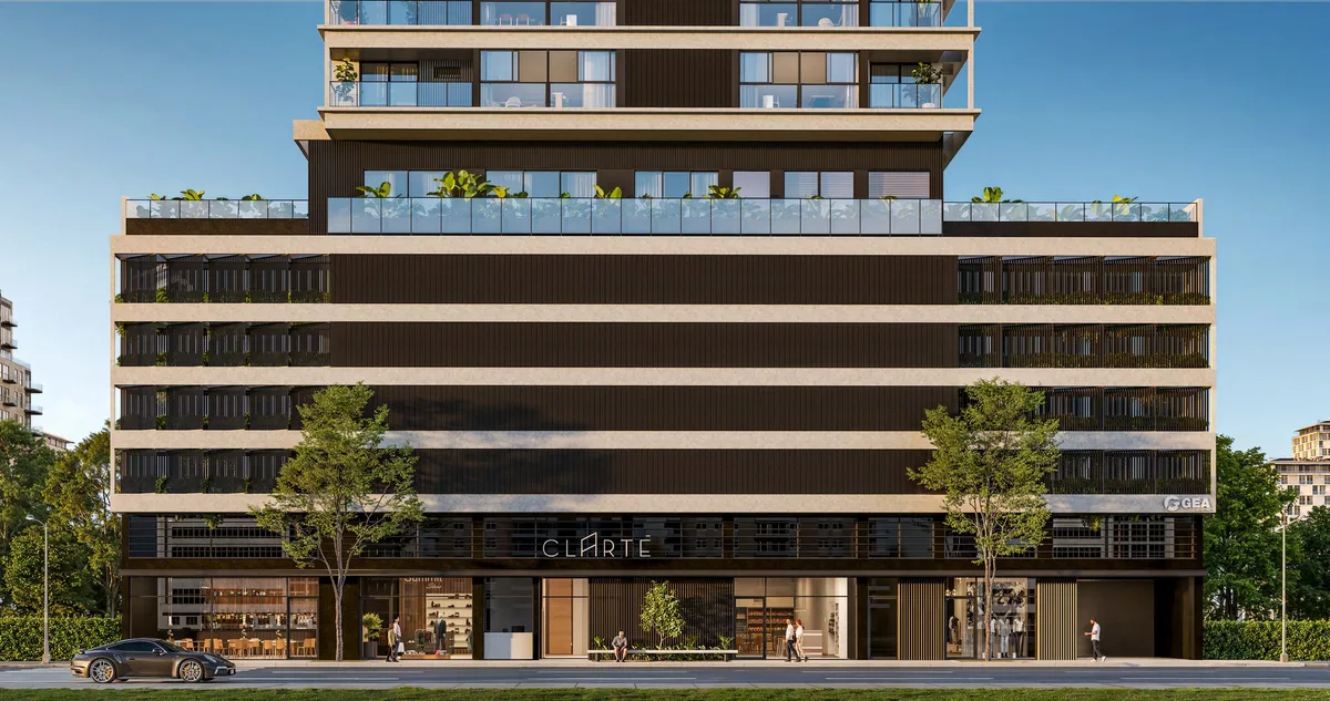 Praça de acesso do Edifício Clarté