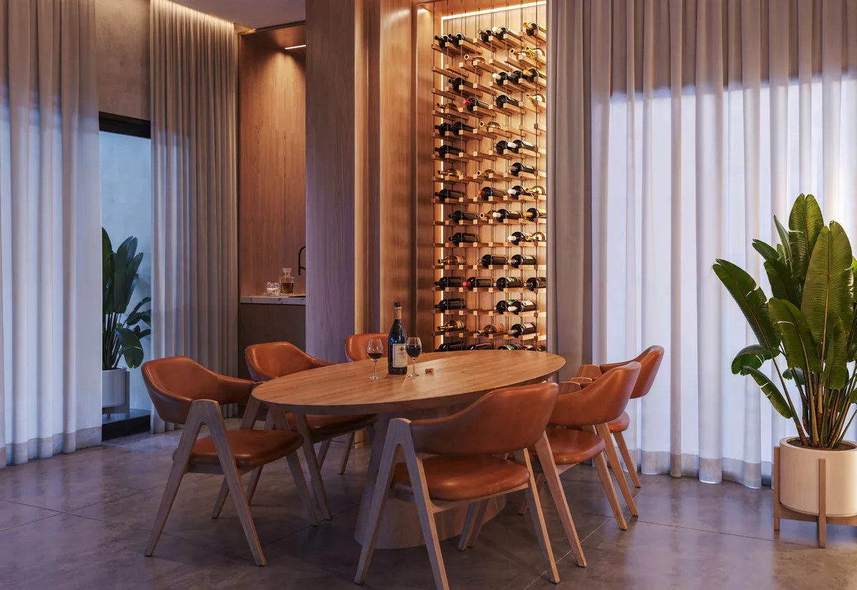 Wine bar do rooftop do Edifício Clarté