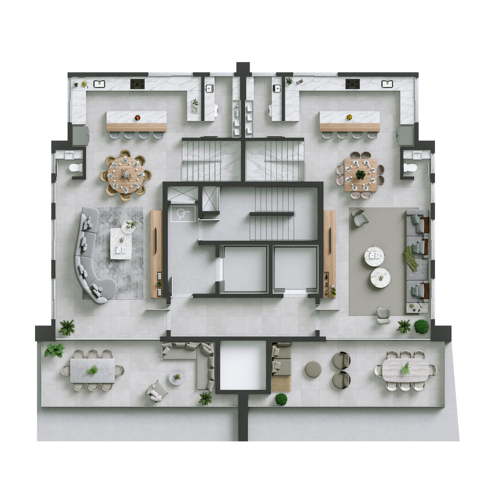 Planta — Cobertura Duplex do High Tower (pavimento superior)