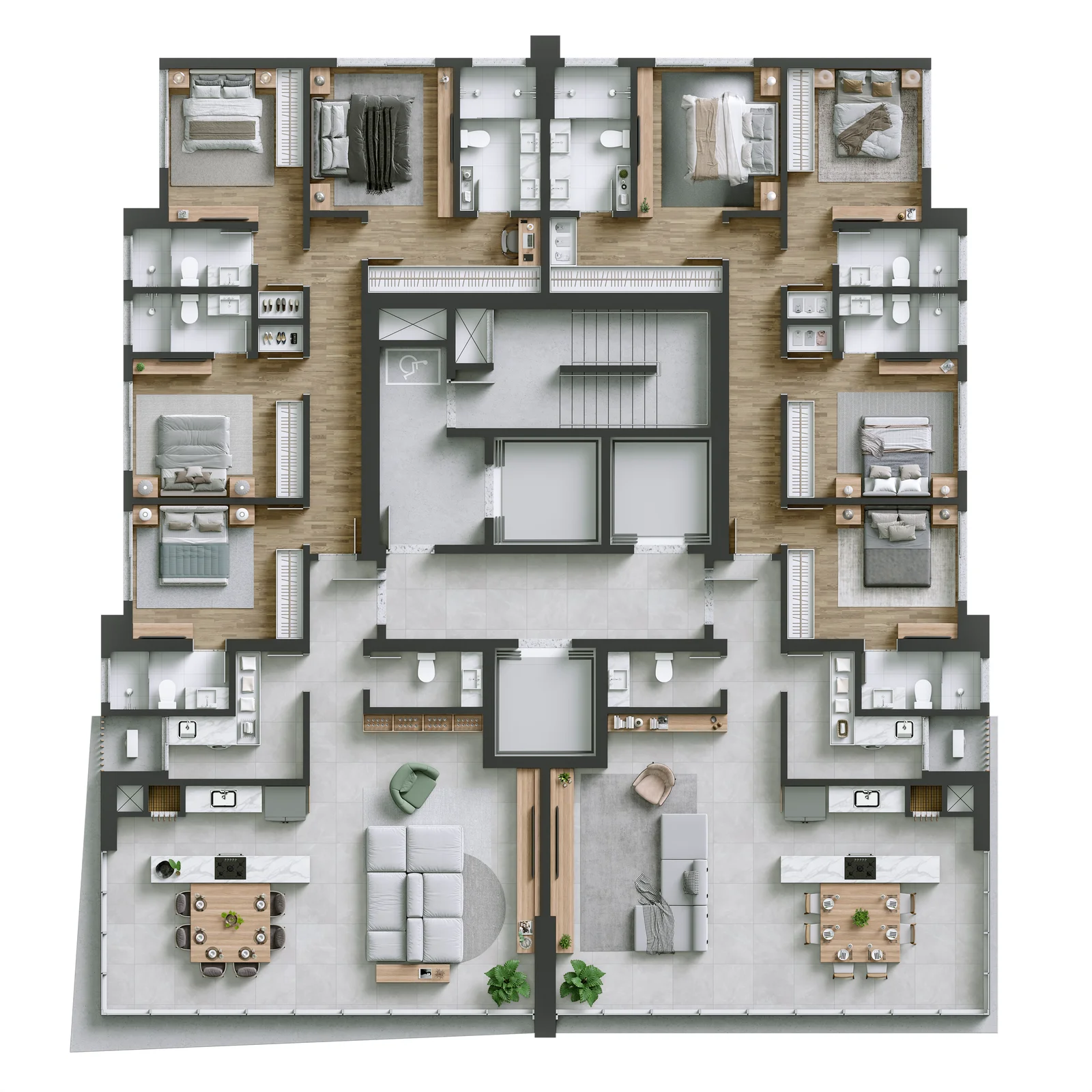 Planta — Apartamento Tipo do High Tower