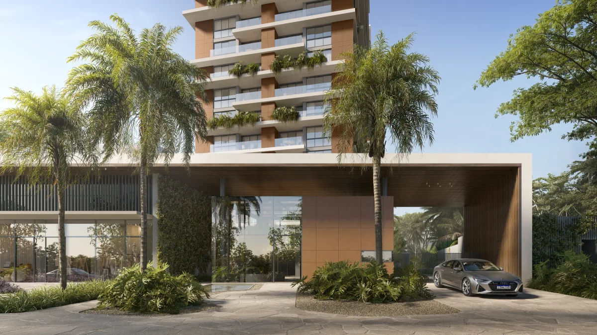 Embasamento e paisagismo do Isla Residencial Clube