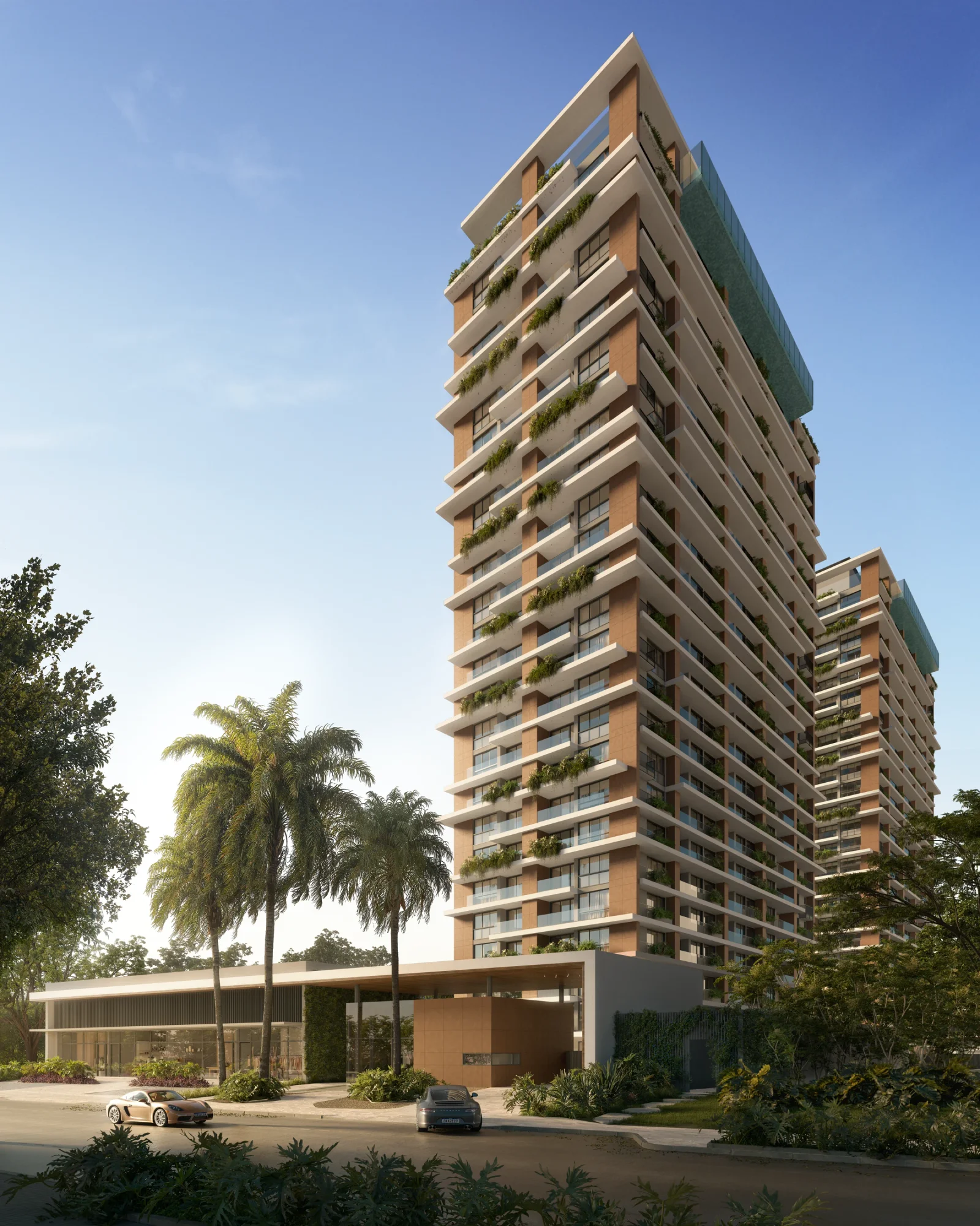 Fachada do Isla Residencial Clube em Porto Belo