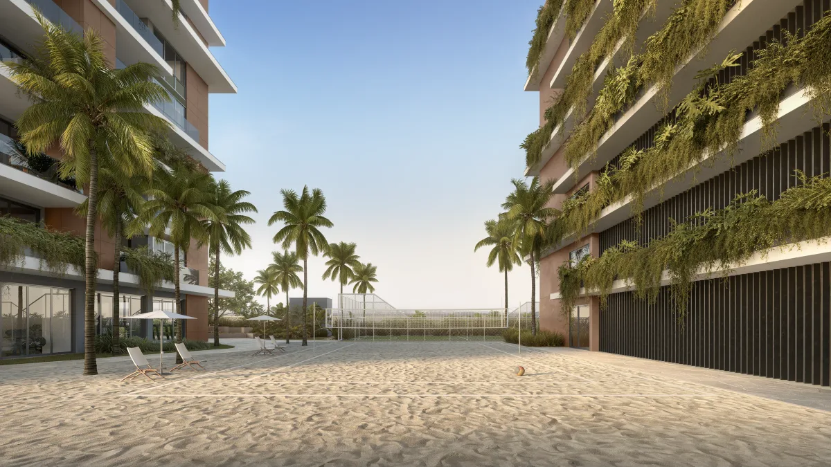 Quadra de areia do Isla Residencial Clube