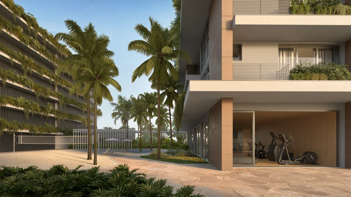 Praça fitness do Isla Residencial Clube