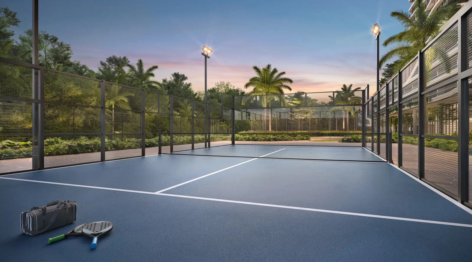 Quadra de padel do Lagom Perequê