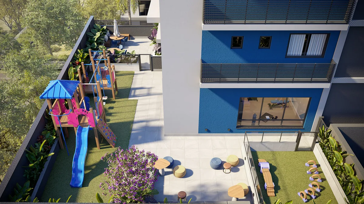 Playground, pet place e áreas externas de convivência